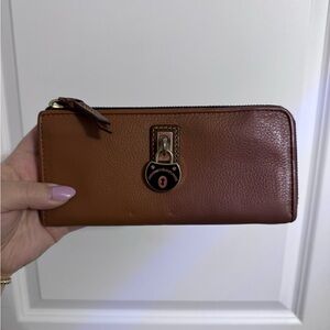 Dooney & Bourke Brown Leather Wallet